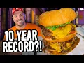 Frankie s 6lb Quadruple Bacon Cheeseburger Challenge in Sheboygan Wisconsin