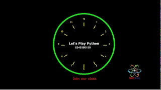 Clock using python program by SciFi Axis