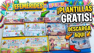 EFEMERIDES MES DE SEPTIEMBRE DESCARGA LAS PLANTILLAS/ CARTELERA DE SEPTIEMBRE 