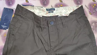 VAN HEUSEN Men tapered black cotton blend trousers unboxing