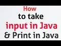 How to take input from user and print in Java Scan and Print function in Java