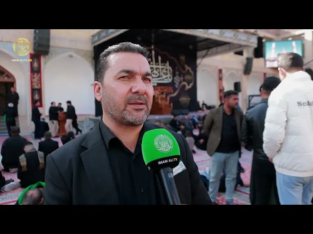 ⁣موكب العتبة العلوية المقدسة يقدّم خدمات مختلفة لزائري ذكرى شهادة الإمام الهادي (ع)