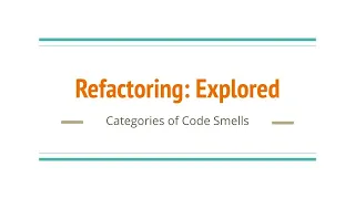 Refactoring Explored - Episode 4