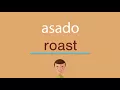 Como se dice asado en ingles