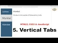 5 Vertical Tabs Menu HowToCreate Series HTML5 CSS3 JavaScript