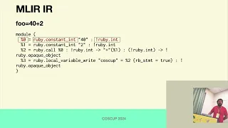 MLIR Ruby IR intermediate representation by John Lin
