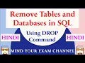 SQL Drop Tables Databases HINDI Database DROP Command Relational DBMS SQL for Beginners