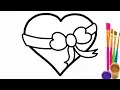 Drawing Heart Kids How to Draw and Coloring Pages for Childrens