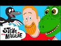 Steve and Maggie Cartoon for Kids | Monster Truck Toy | Dinosaurs | Floor is Lava | Wow English TV