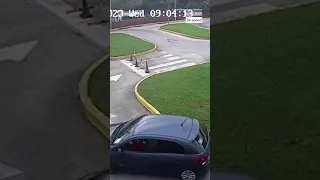 Woman Crashes Car During Drivingtest 