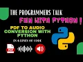 PDF - Conversion with Python Fun With Python The Programmers Talk