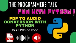 PDF - Conversion with Python Fun With Python The Programmers Talk
