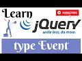 jQuery Lecture - 46 Type Method Tutorial in Hindi Urdu