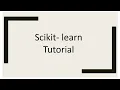 Scikit Learn Classification Regression Hyperparameter Tuning Fall 2021 Tutorial-4