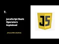 JavaScript Basic Operators Explained JS Course 2023