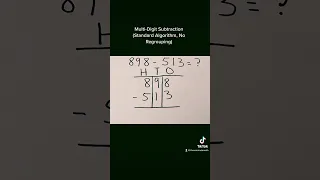 Multi-Digit Subtraction Standard Algorithm No Regrouping