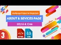 How To Make A Responsive Multipage Website Using HTML CSS Step by Step In Bangla Part 3