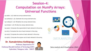 Session-4 Computation on NumPy Arrays Universal Functions