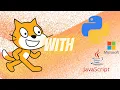 You can use python and JavaScript in Scratch