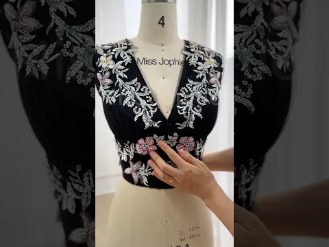 Making a long sleeves floral black evening dress #dress #sewing #weddingdress #custommade #fashion