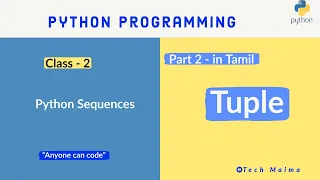 Python Tuples Python course for beginners in Tamil Techmaima