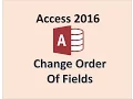 Access 2016 - Field Order and Size