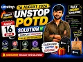 Unstop POTD Solution 16 August 2026 Complete Solution Claim FREE Unstop Goodies