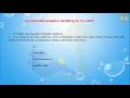 Lesson - 3 Exception Handling
