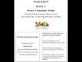 Grade 6 Module 1 Review and Assessment Bundle