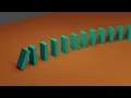 Dominoes Effect 3D Animation Physics Simulation Blend Animation