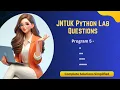 Python Program to Print a Triangle User-Specified Height Program-5 JNTUK R19 python3 for beginnners