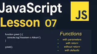 JavaScript Lesson 07 Functions Parameters Return Default Values