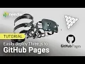 Easily deploy three js to github pages with Needle