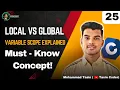 Local vs Global Variables in C Variable Scope Explained