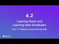 Unit 6 2 Learning Rates and Learning Rate Schedulers Part 1 Finding a Good Learning Rate