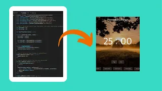 Making Pomodoro Timer HTML CSS JavaScript Full process No talking