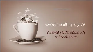create Drop Down List using applets in Java