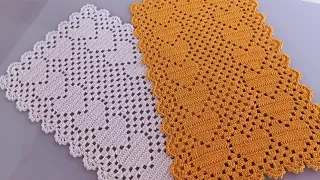 TAPETE DECORE COM CORAÇÃO EM CROCHÊ  FÁCIL E ECONÔMICO PASSO A PASSO 