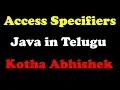 Access Specifiers public private protected in java in Telugu by Kotha Abhishek