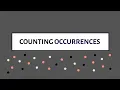 Counting Occurrences using a HashMap in Java