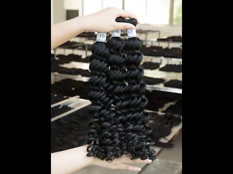 Wholesale 12-28 Inch Deep Wave Mink Malaysian Hair #1B Natural Black Video