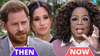 prince harry and meghan markle plus oprah 2021 interview then u0026 now