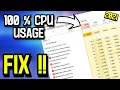 Fix 100 CPU usage in windows 10 High CPU usage problem fix stuck on 100 CPU usage