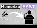 How I MEMORIZE Speeches in Under 10 Minutes 4-Step Speech Memorization System