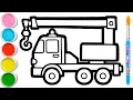 Crane Drawing Painting Coloring for Toddlers Kids How to Draw Easy Pictures