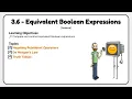 3 6 - Equivalent Boolean Expressions