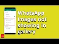 WhatsApp images not showing in gallery of android device - How to Fix it