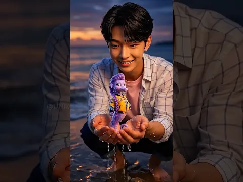 Ele encontrou ela na praia! ⛱️ #kpopdemonhunters