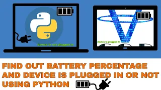 Battery Percentage And Device Plugged Using Python Battery Sensor Python All In One Code