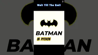 Bat Pattern Batman Pattern Using Python Turtle